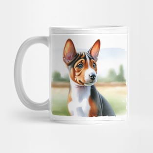 Watercolor Basenji Puppies - Cute Puppy Mug